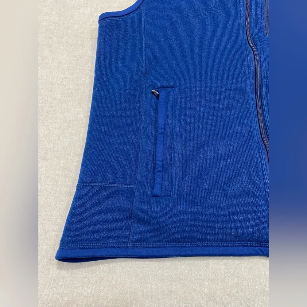 Patagonia Mens Blue Full-Zip Mock Neck Better Fleece Vest Size L Outdoor Hiking